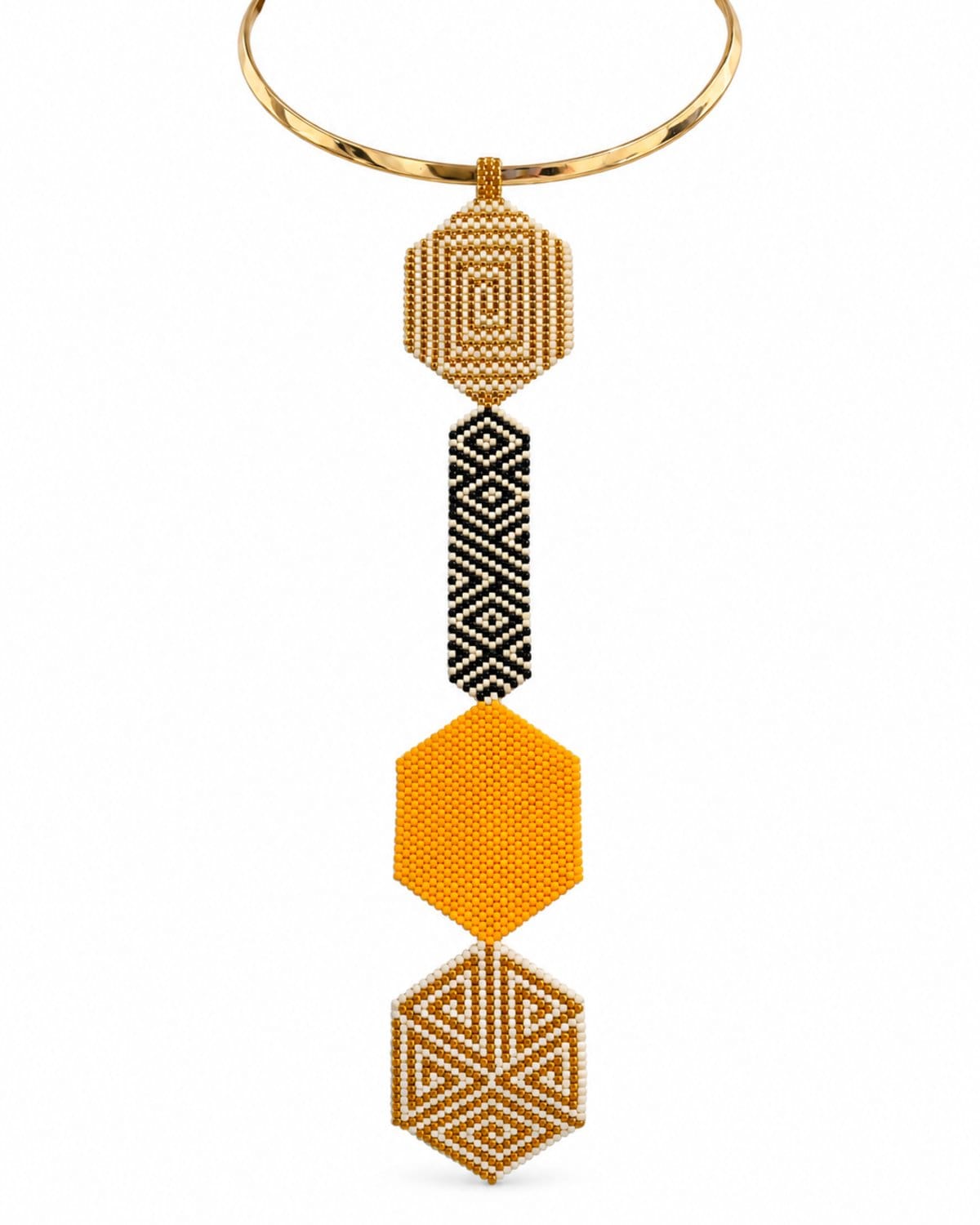 Collar Egipcio, collares tejido a mano en miyuki